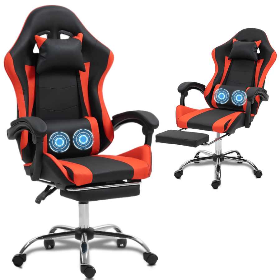 Gaming Chair With Massage Lumb - Video Gaming & Esports Usd Acc ulasan dan harga